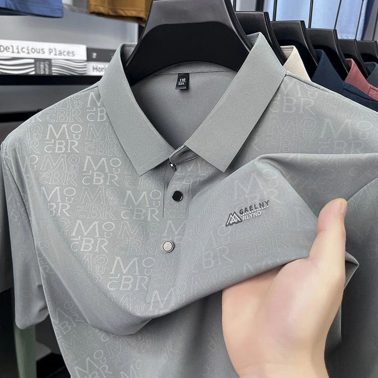 POLO衫男装2025年夏季纯色