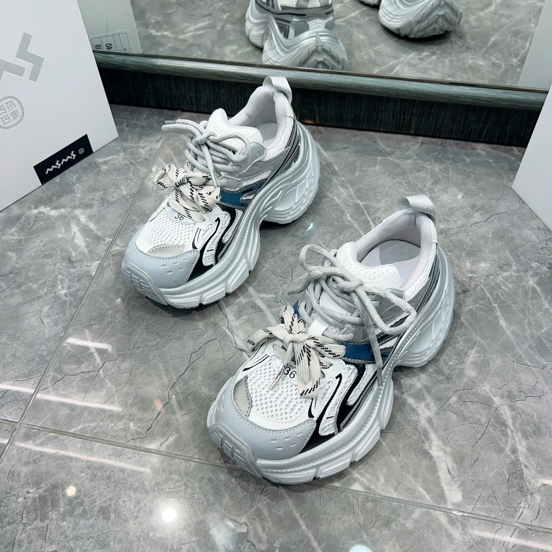 【玛莎玛索】福利：25夏季新款521-90透网时尚百搭休闲松糕底老爹鞋