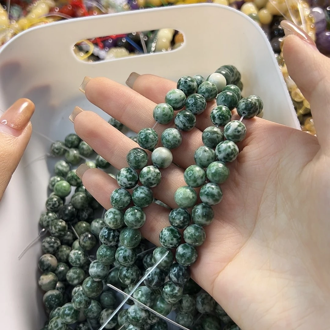 玛瑙/玉髓未镶嵌珠宝半成品彩花绿卡8两条