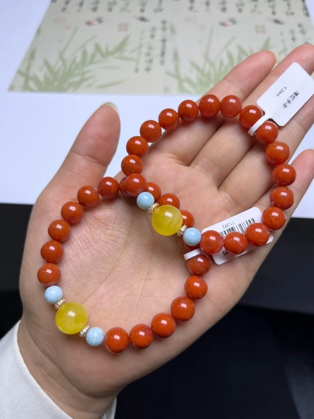 西亚珠宝WJH31-南红手串8mm+多样性发其一