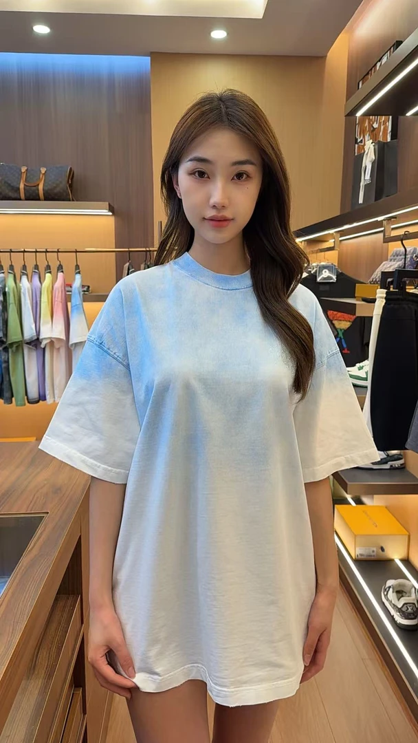 17号【1106】新款克de纯棉刺绣宽松休闲百搭男女同款短袖T恤