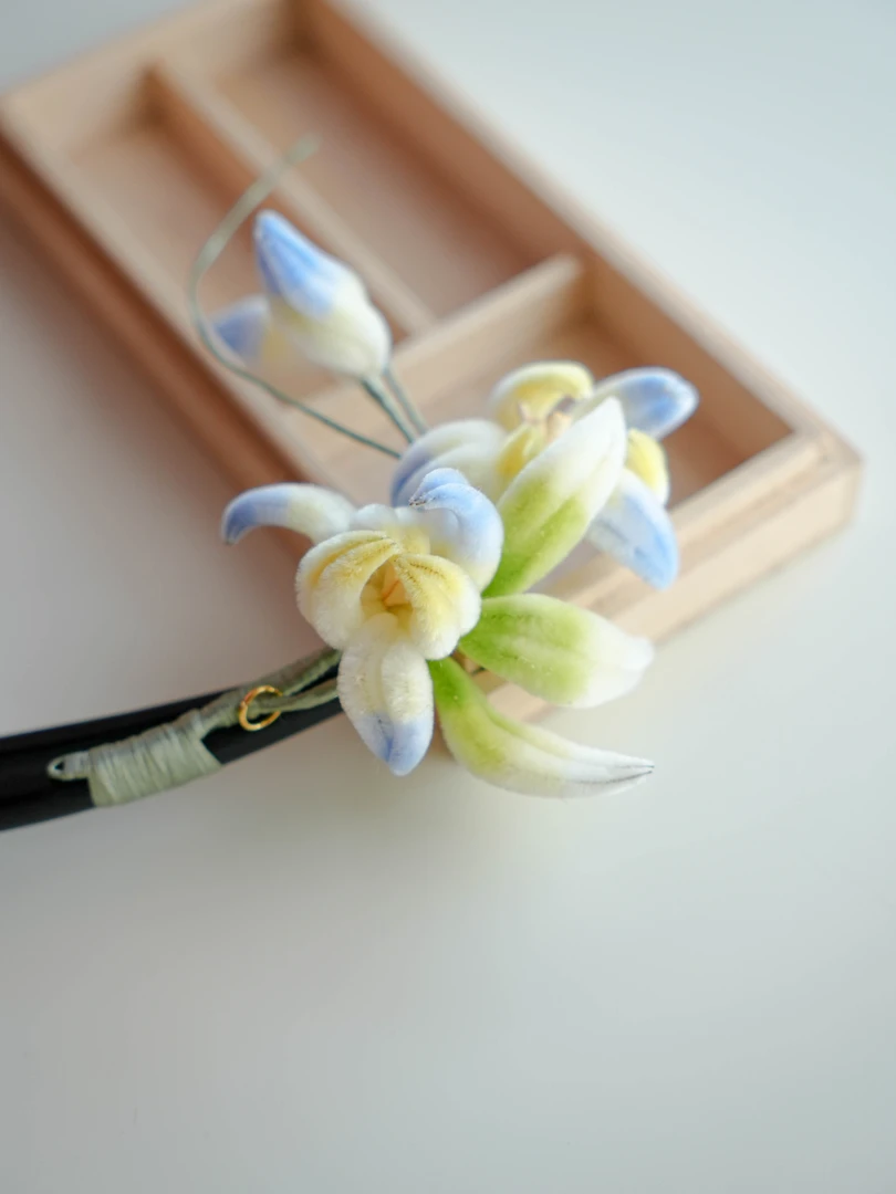【汀兰】绒花手工发簪