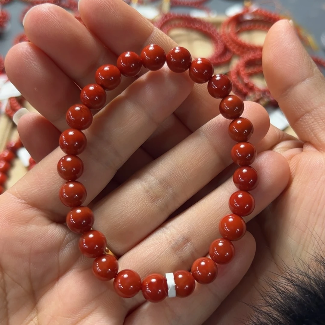 南红玛瑙未镶嵌手链