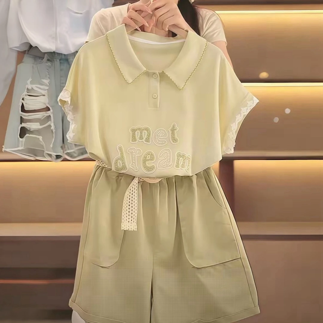 【现货】女童短袖套装夏季2025新款韩版时髦洋气休闲儿童夏装SQ1241