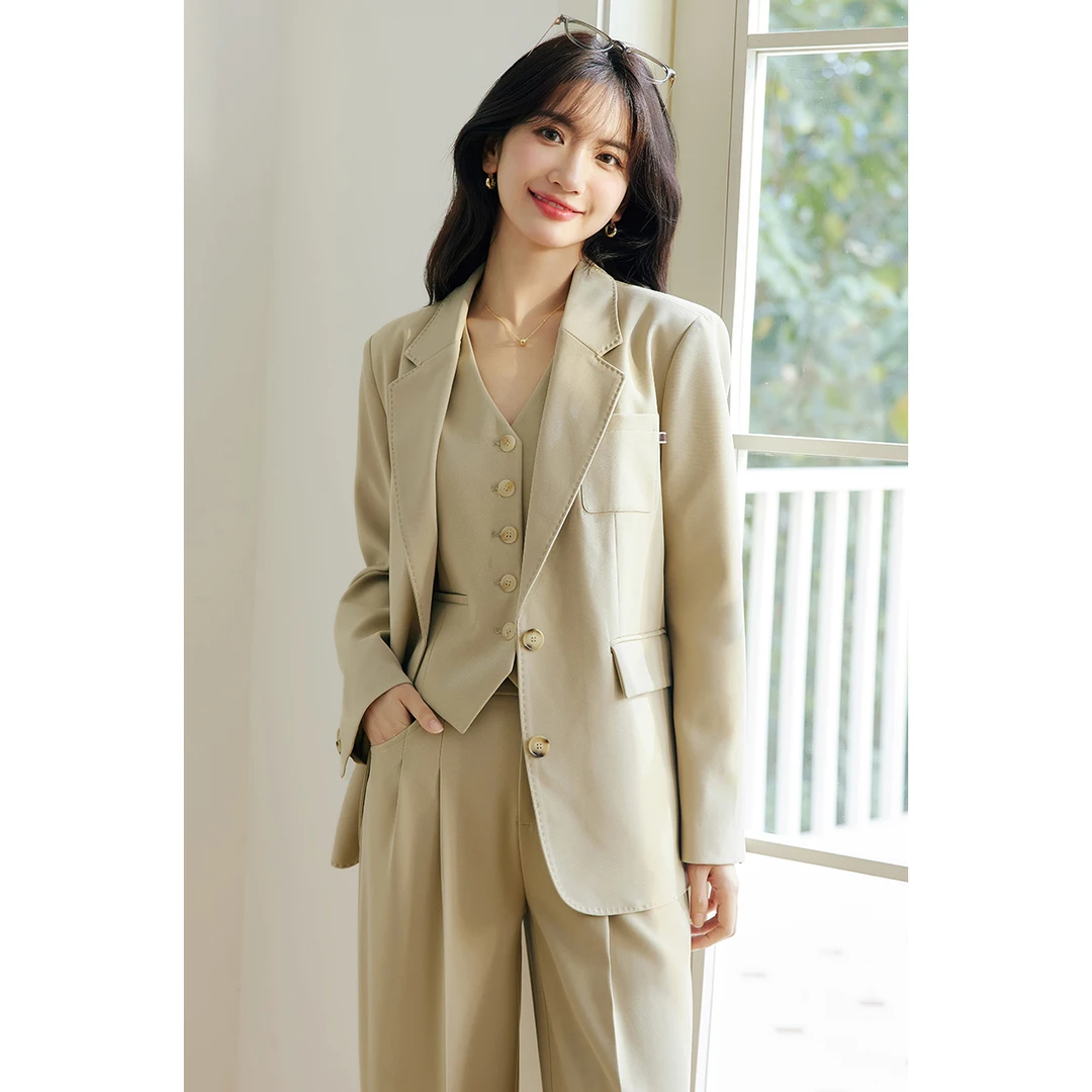 【品牌女装】朗文斯汀高级感手工缝线西装DTYO4101C21013