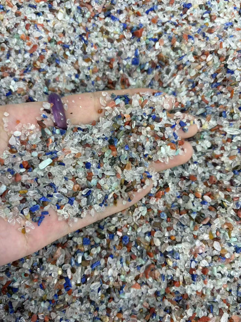 19.9 天然水晶 多彩碎石200克 包邮发货