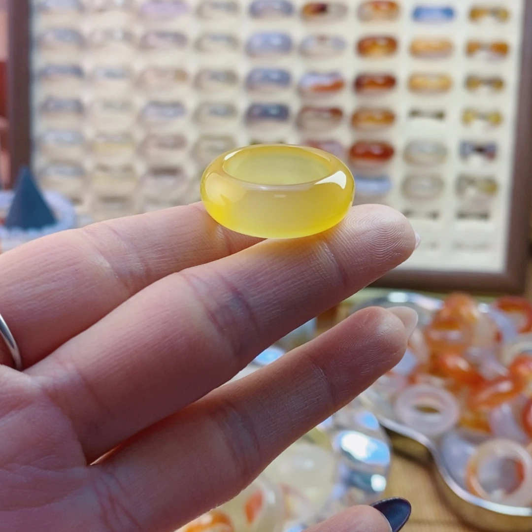 玛瑙/玉髓戒指未镶嵌果***主