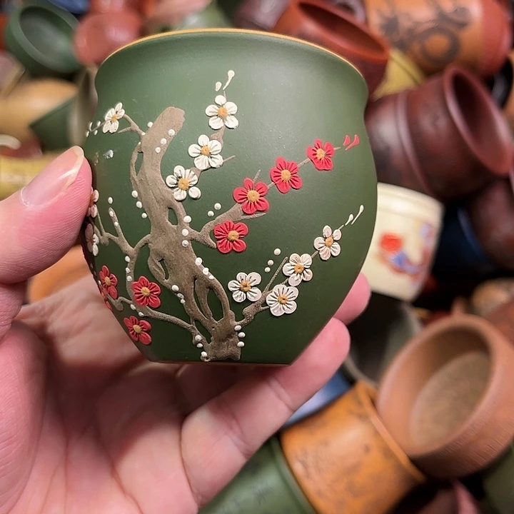 紫砂茶杯全手工紫砂主人杯