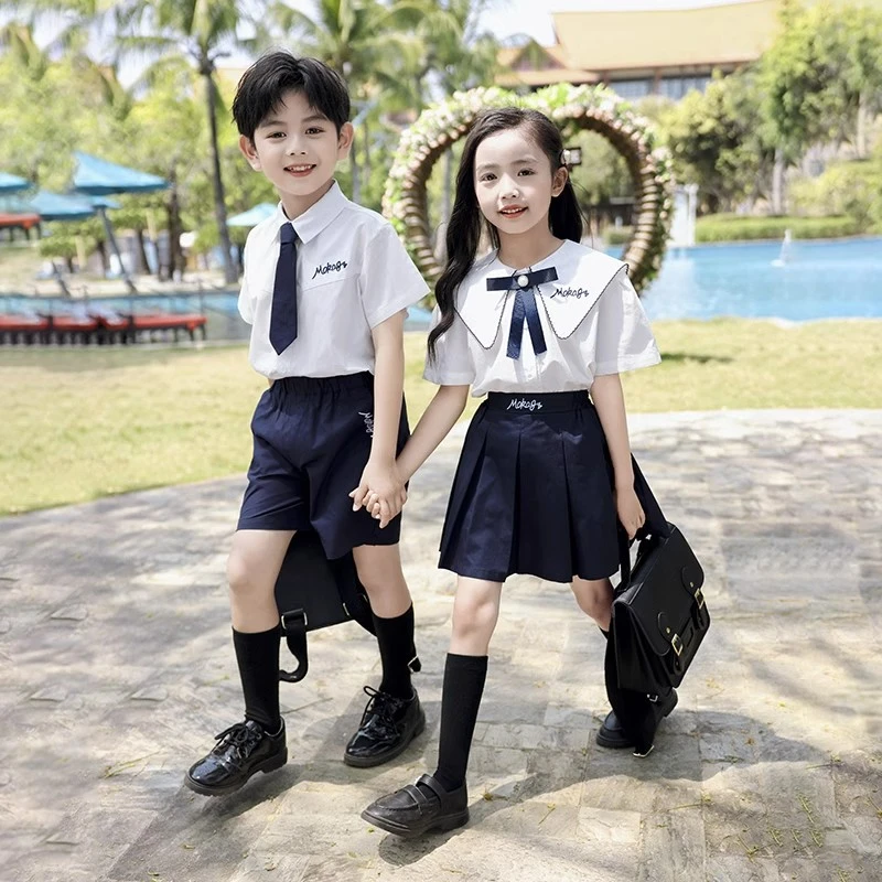 班服初中演出服套装夏季英伦风幼儿园小学生诗朗诵比赛合唱表演服