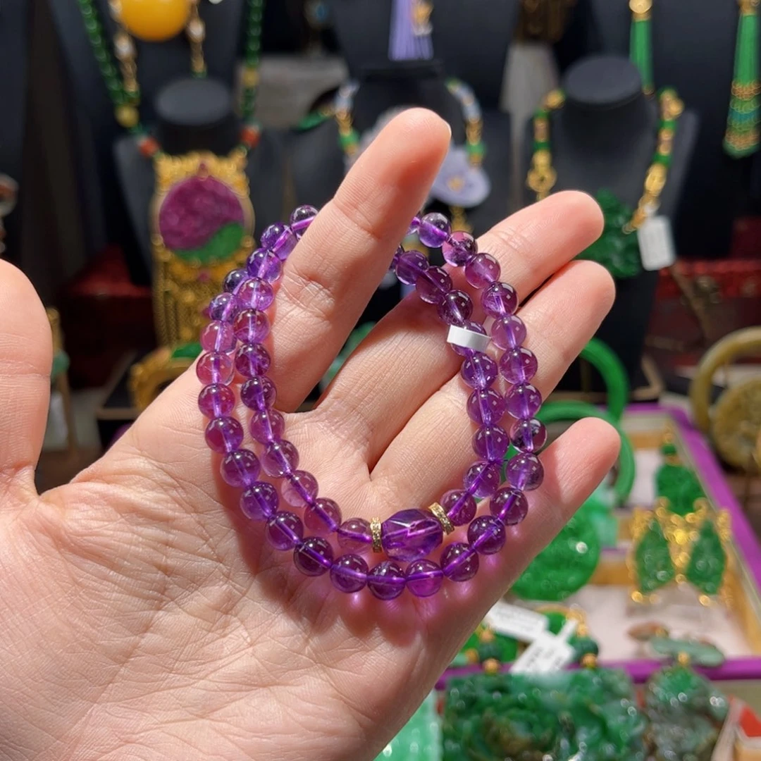 【闪购商品】水晶手链未镶嵌 多圈紫水晶