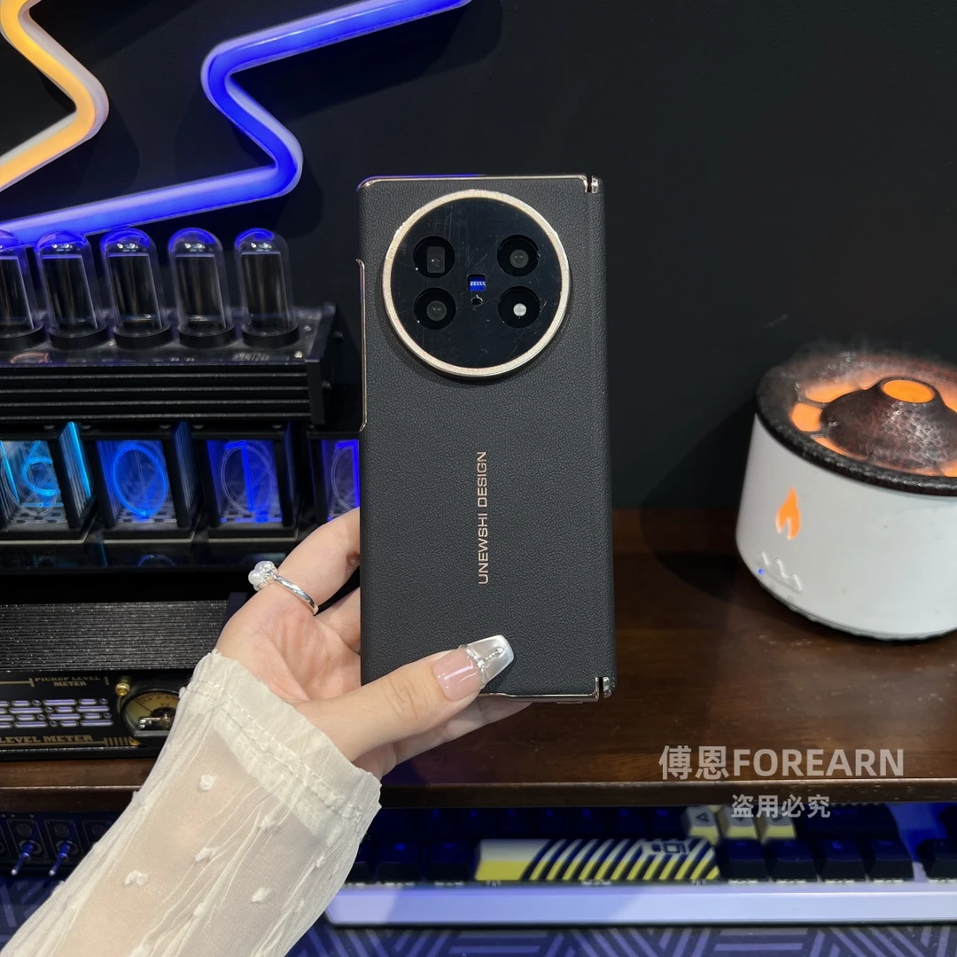 适用于vivoxfold5手机壳新款双中轴xfold5折叠屏真皮保护套高端外