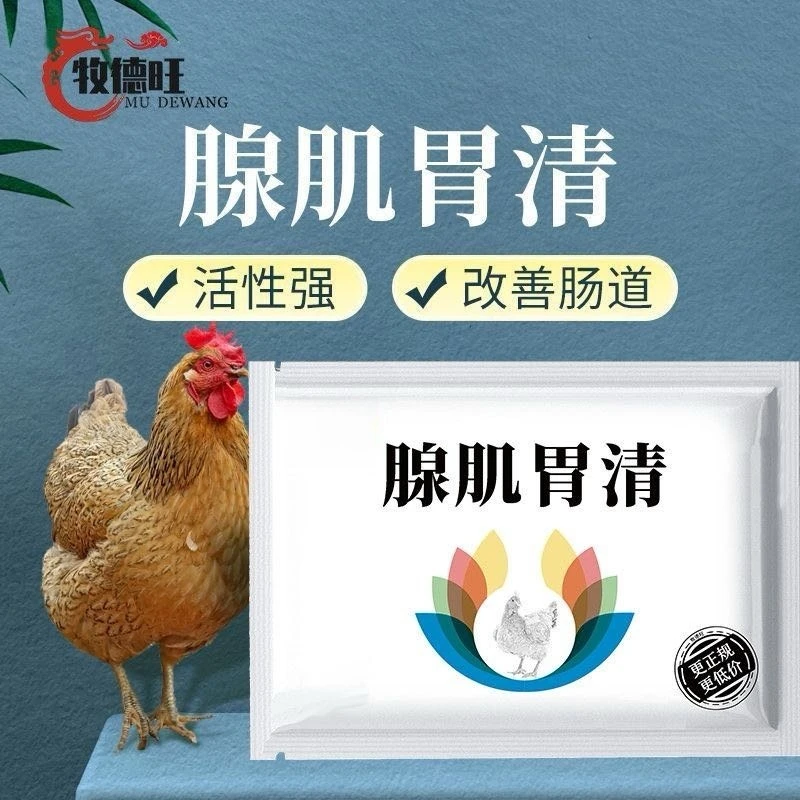 禽用积气腺肌炎消瘦不吃不消化鸡鸭鹅腺肌胃炎过料严重肥料
