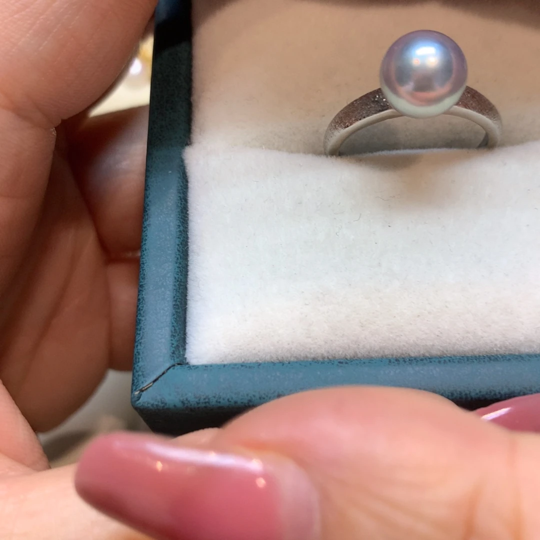 海水珍珠戒指银S925镶嵌