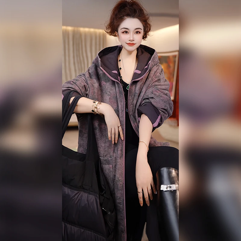 【Linda姐高端线】冬季时尚气质高档休闲连帽棉服外套AF5WMF0340