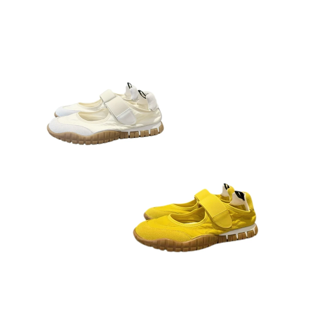 072 & RICE【魔术贴玛丽珍】拼色休闲运动平底真皮百搭潮流德训鞋