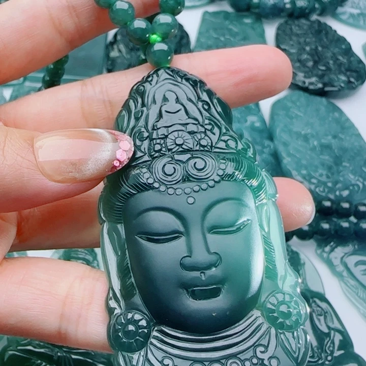 翡翠未镶嵌颈饰多样性发货天然A货翡翠