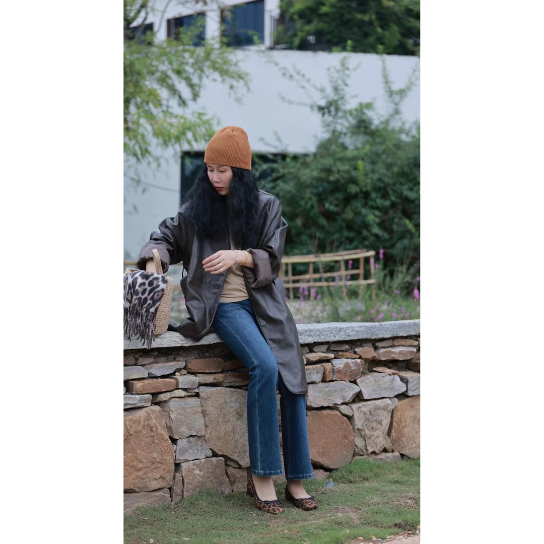 【那尚新品】高腰显瘦四面弹牛仔微喇裤