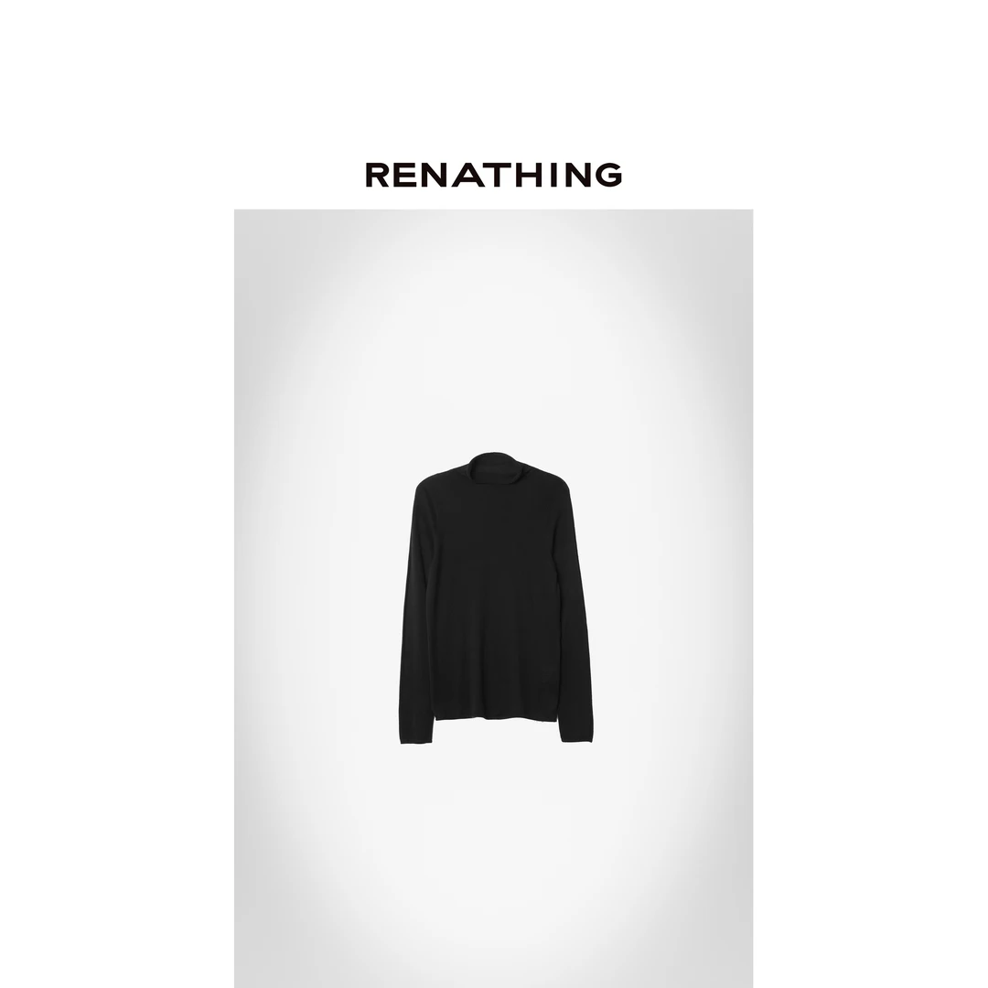 【RENATHING】随性卷边领轻薄打底衫