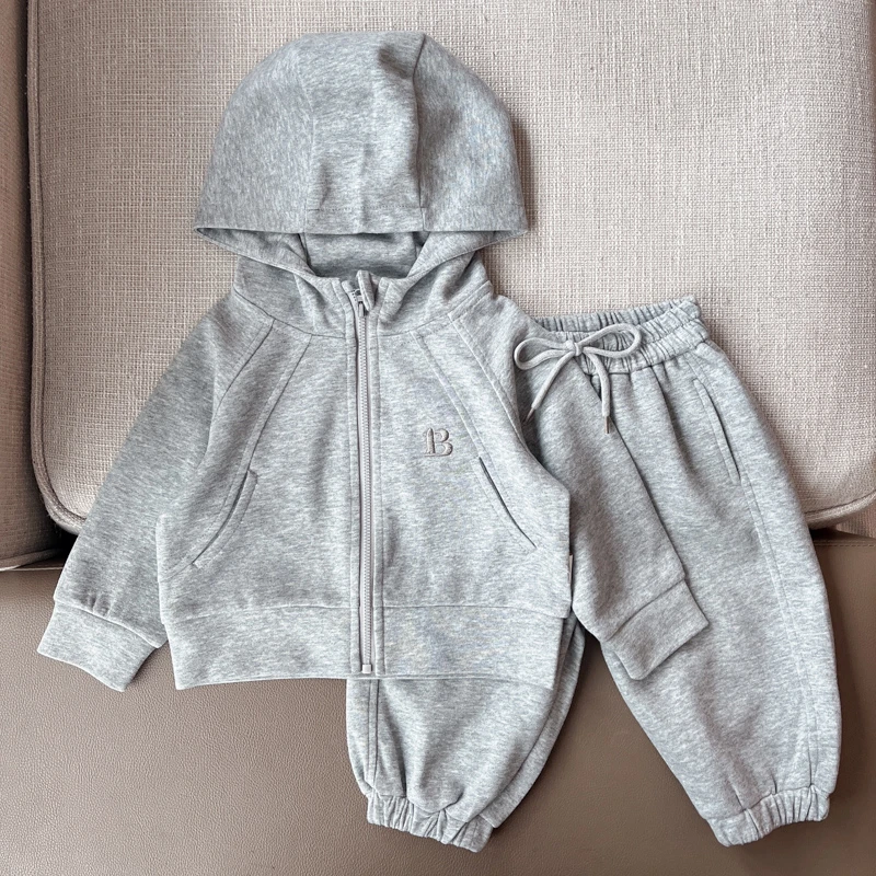 【绣花卫衣连帽套装 小洛妈咪】婴儿衣服男童卫衣秋冬小童软壳B14