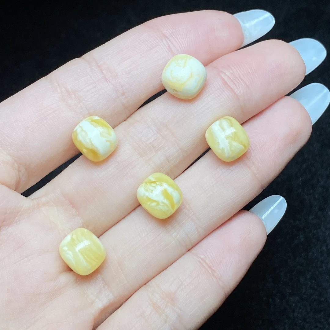 【小北珠宝】蜜蜡单珠配件尺寸约7*8mm【多样性发一件】19-AL03X683