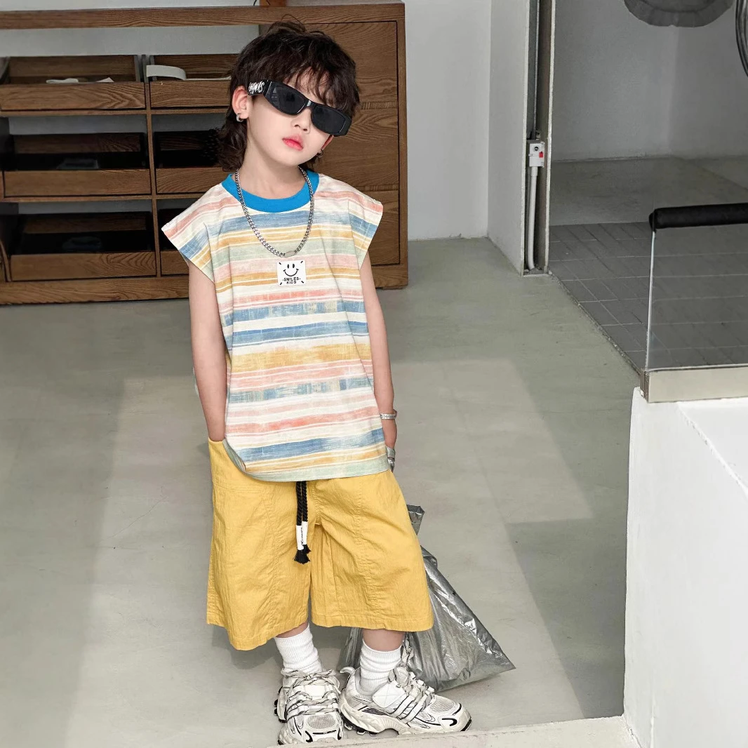 儿童短袖Ｔ恤男纯棉韩版宽松男童衣服夏装半袖男女童短袖Ｔ恤夏季