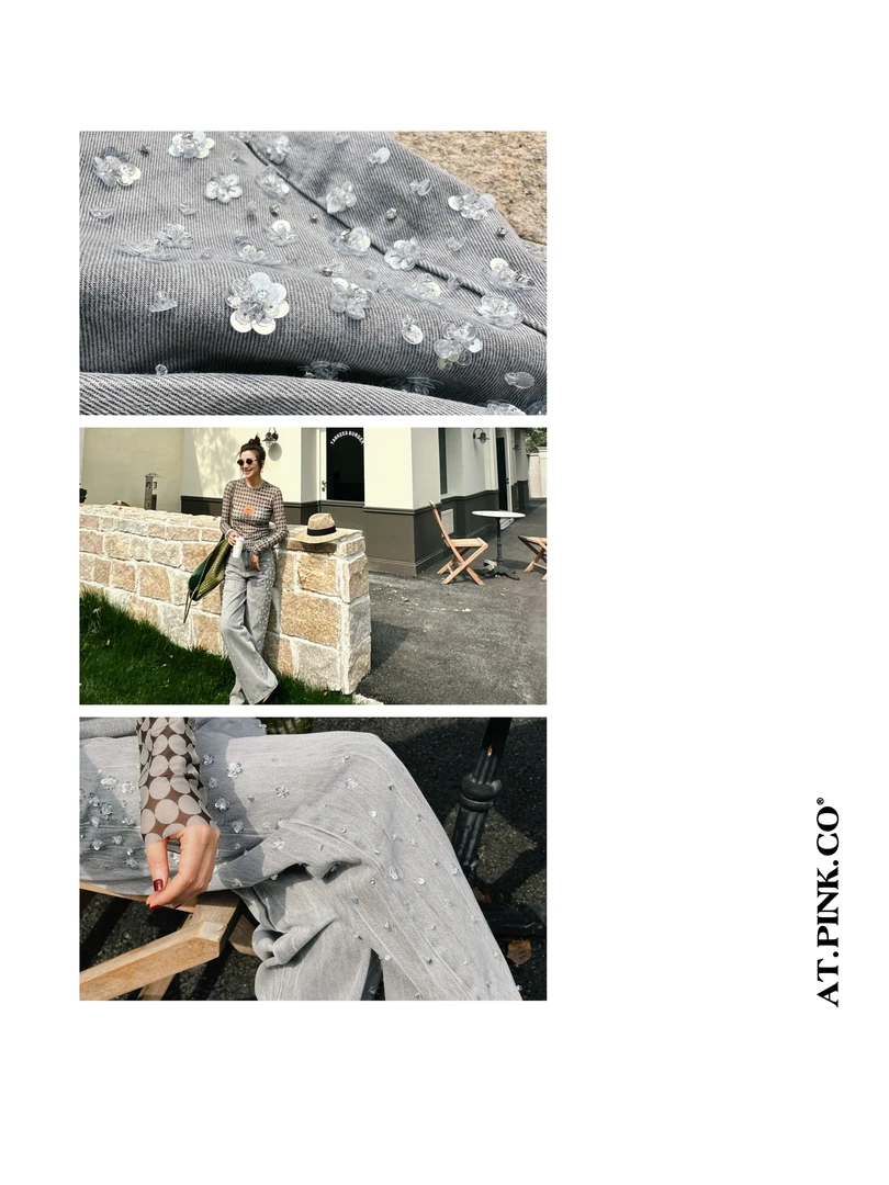 【25新款】休闲时尚亮片花花牛仔裤  G1427