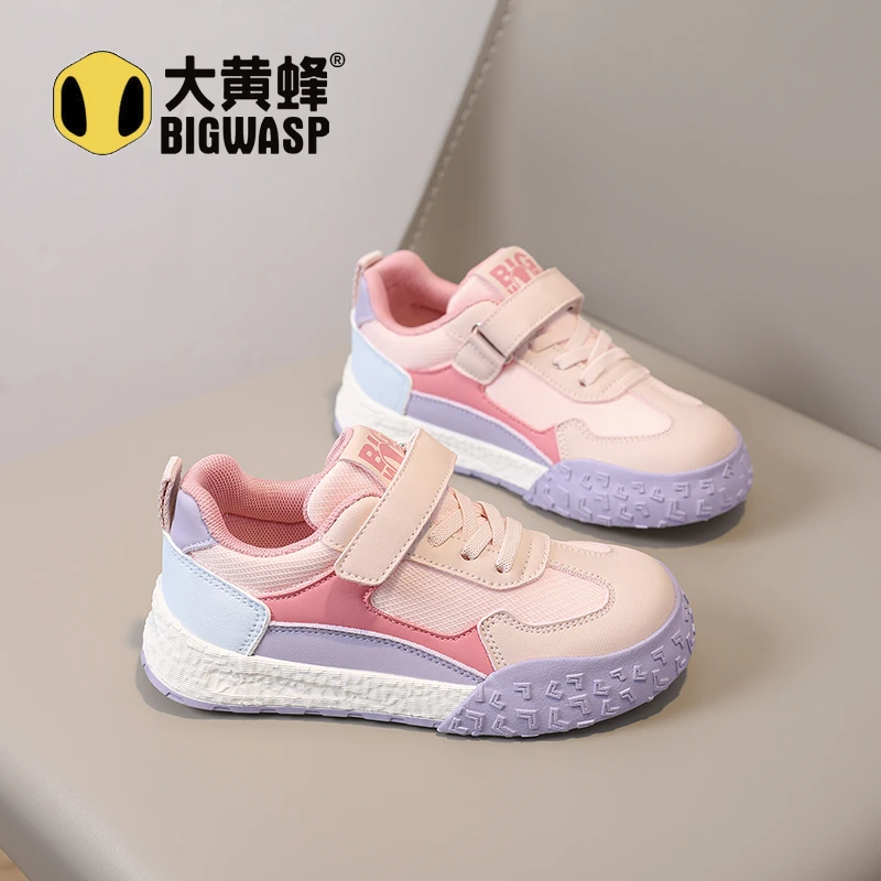 大黄蜂女童鞋6-12岁潮款防滑运动鞋2025春秋季儿童网面透气休闲鞋