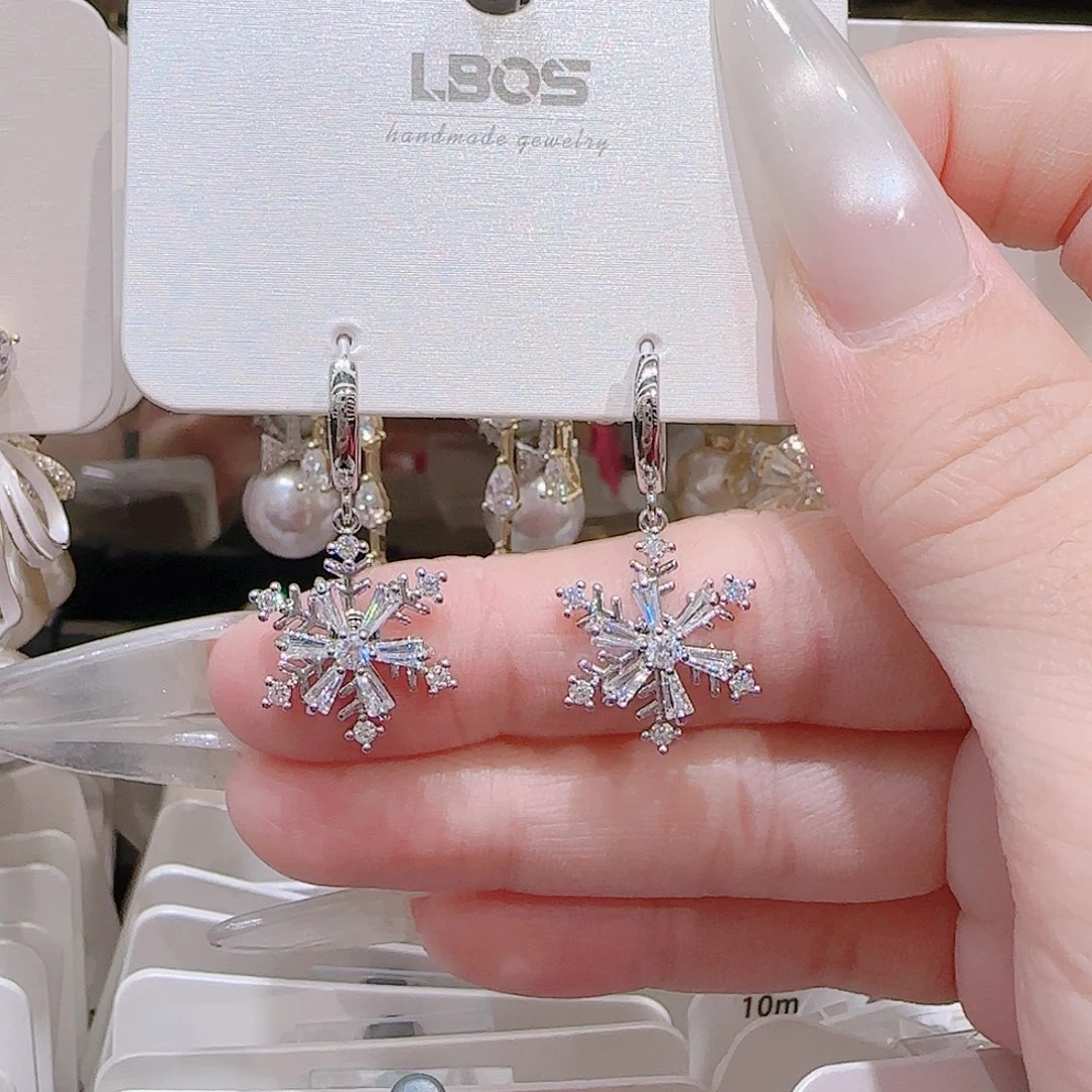 锆石铜合金925银耳环