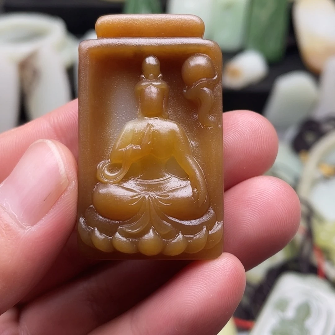 定制和田玉百**兰毛货抛光