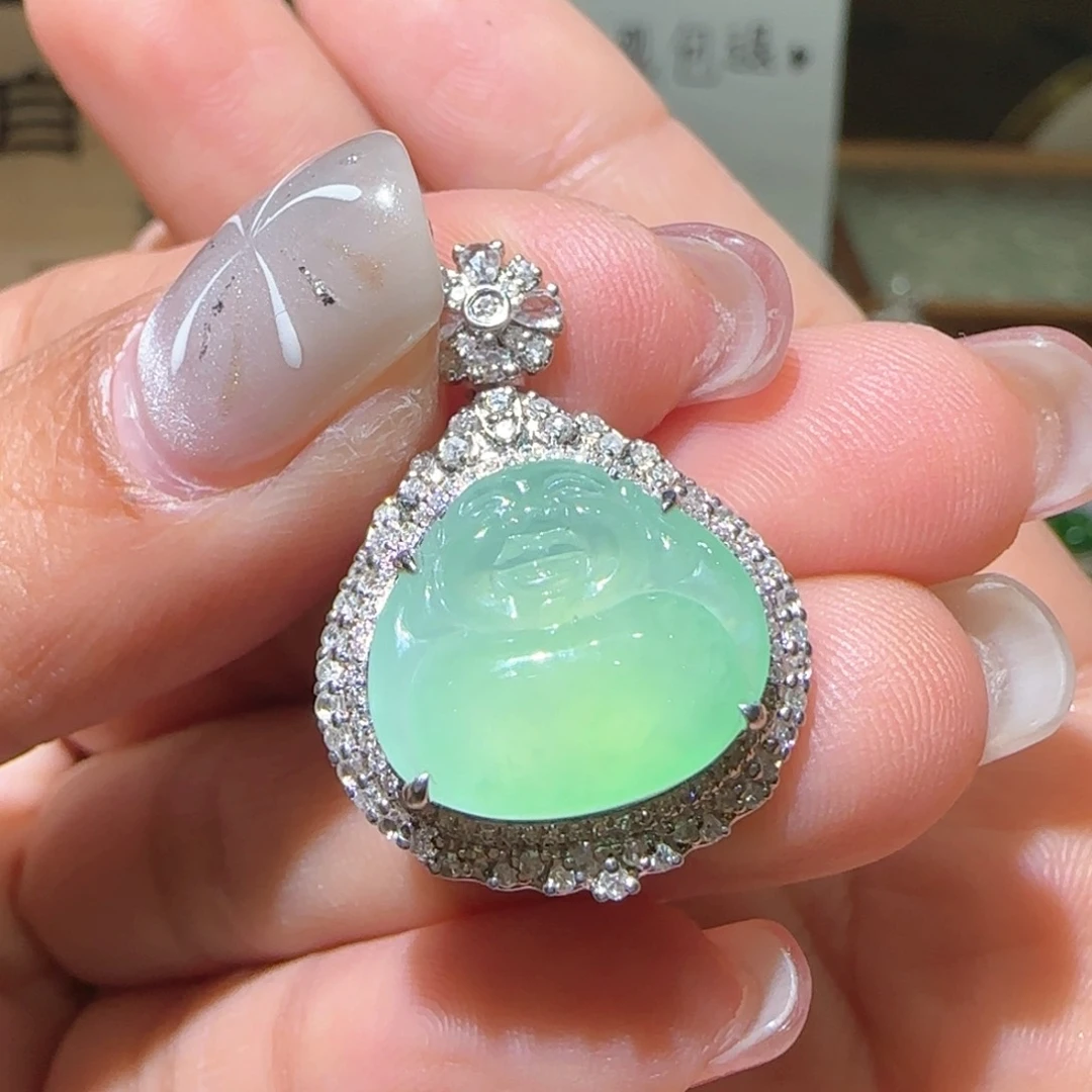 【闪购商品】翡翠颈饰18K金镶嵌缅甸