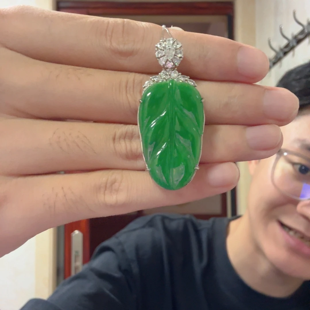 翡翠银S925镶嵌吊坠(不含链)吊坠