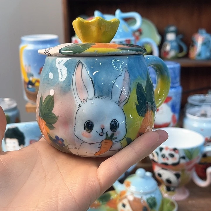 不锈钢景德镇釉下手绘陶瓷