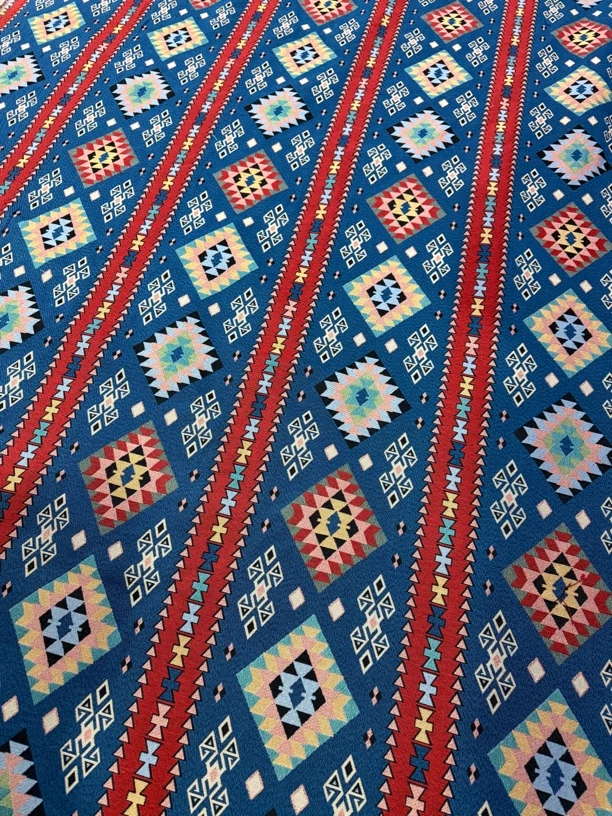 宽度3米的最新款斯特劳斯款式纯亚麻的沙发地毯客厅印花毯子盖子