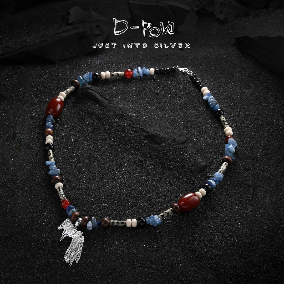 灯小炮 坠链均925银树脂 小马【顺遂】项链（53cm）（9591）百搭复古