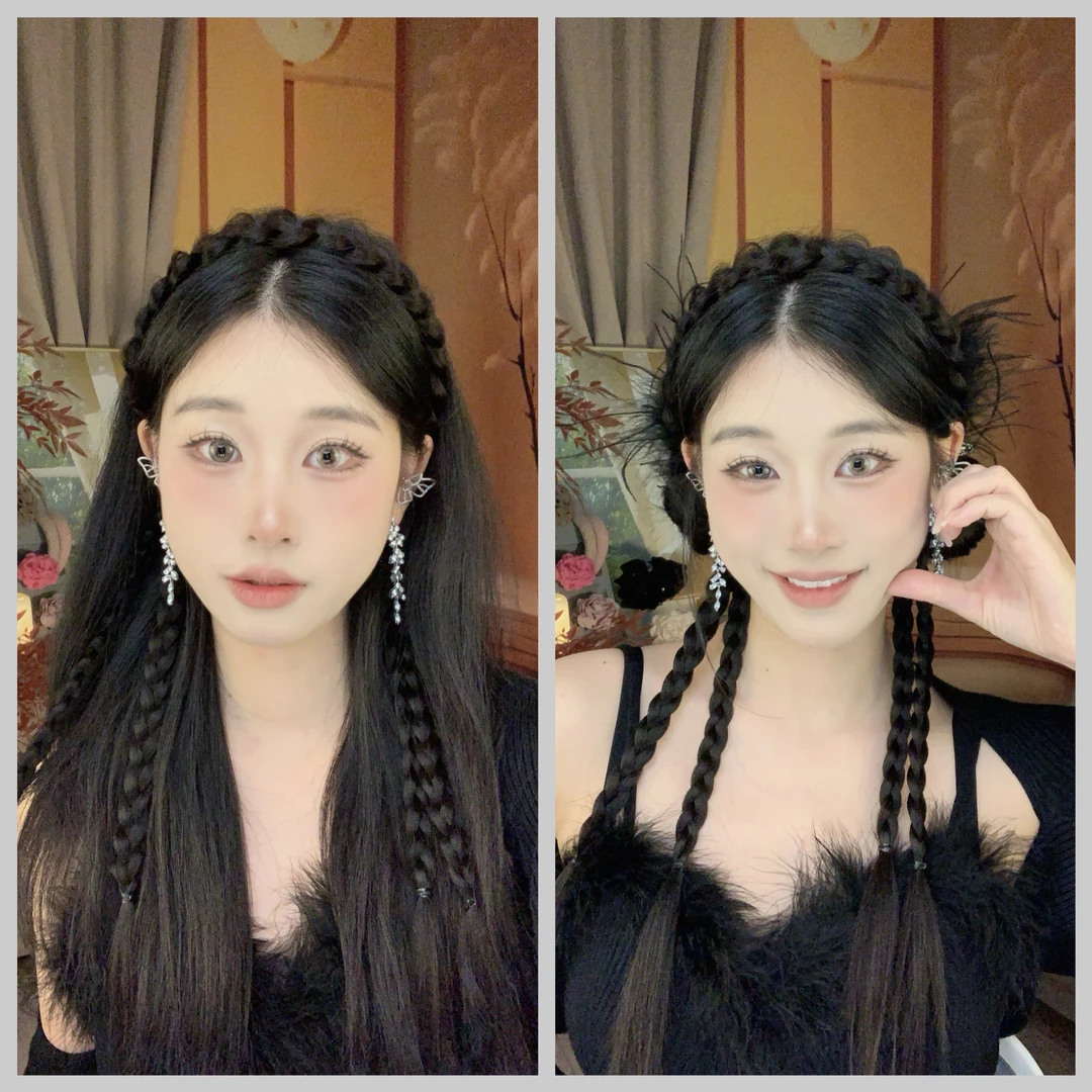 【啵啵】秋冬假发辫发箍2024新款网红假发辫无痕隐形显发量发箍发卡