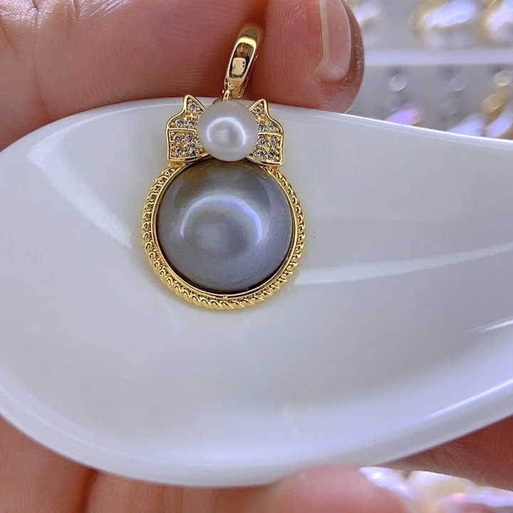 淡水珍珠颈饰银S925镶嵌78