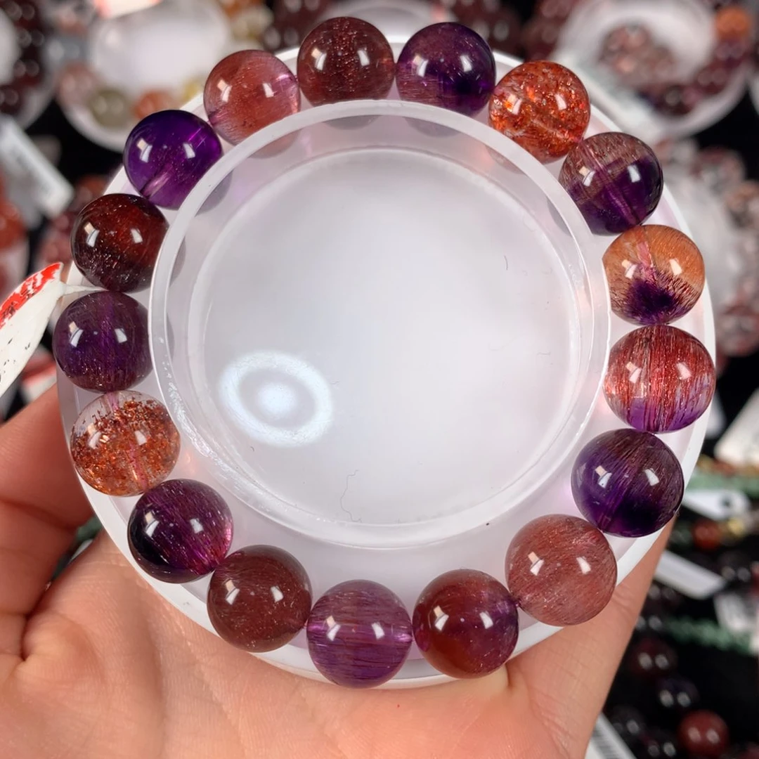 未镶嵌手链水晶稀有色超七11.5mm