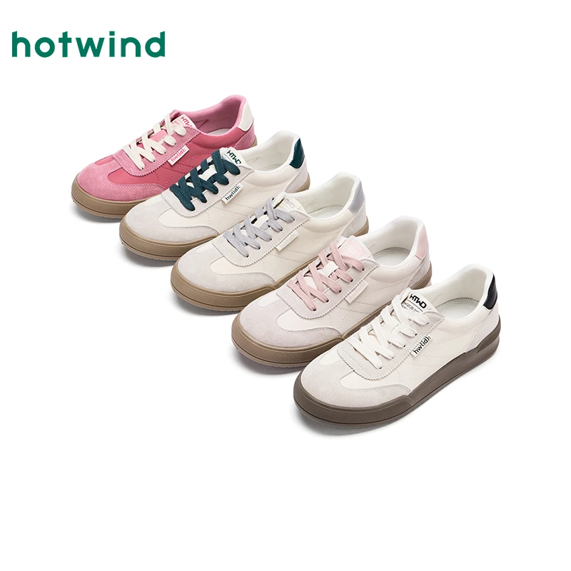 热风复古德训鞋2025年春季新款百搭阿甘鞋女鞋子H14W25145