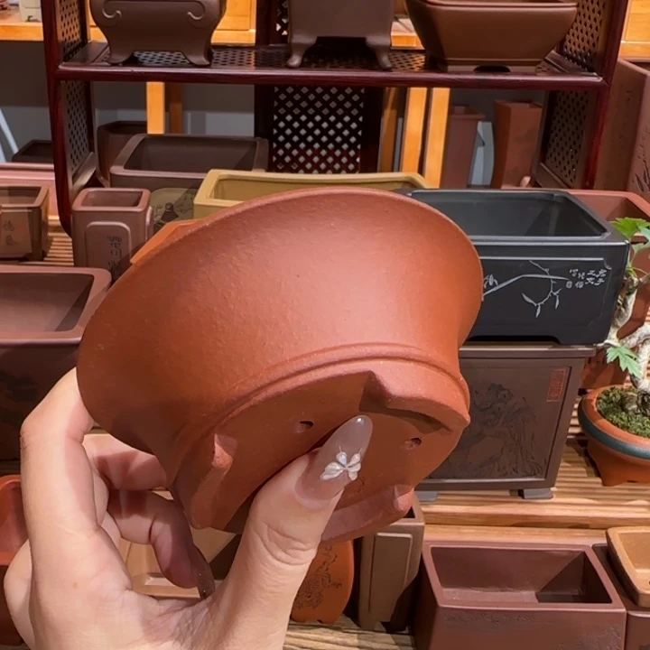 紫砂花盆口径9.5深度4