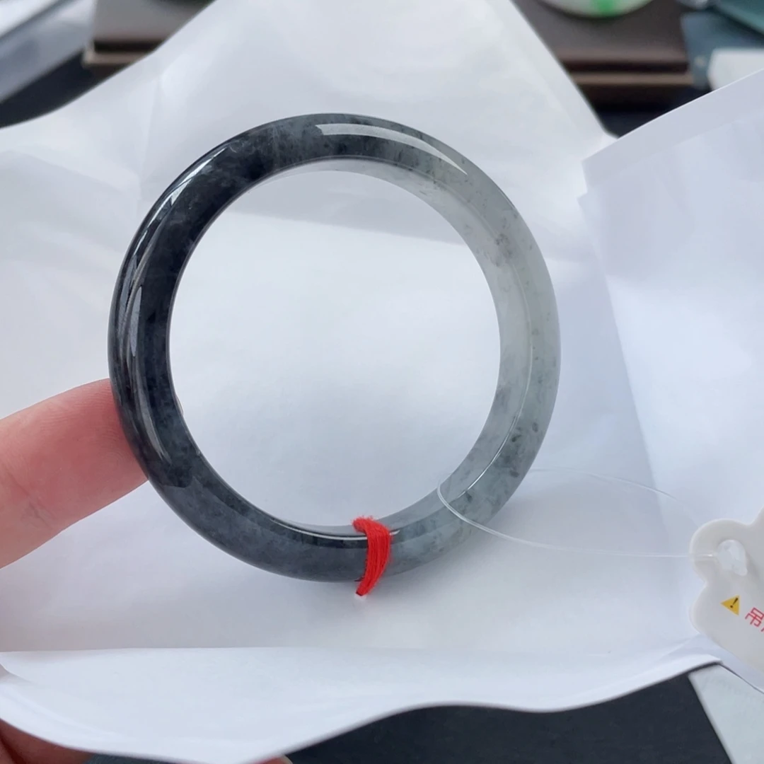 翡翠手镯未镶嵌青*子56正圈