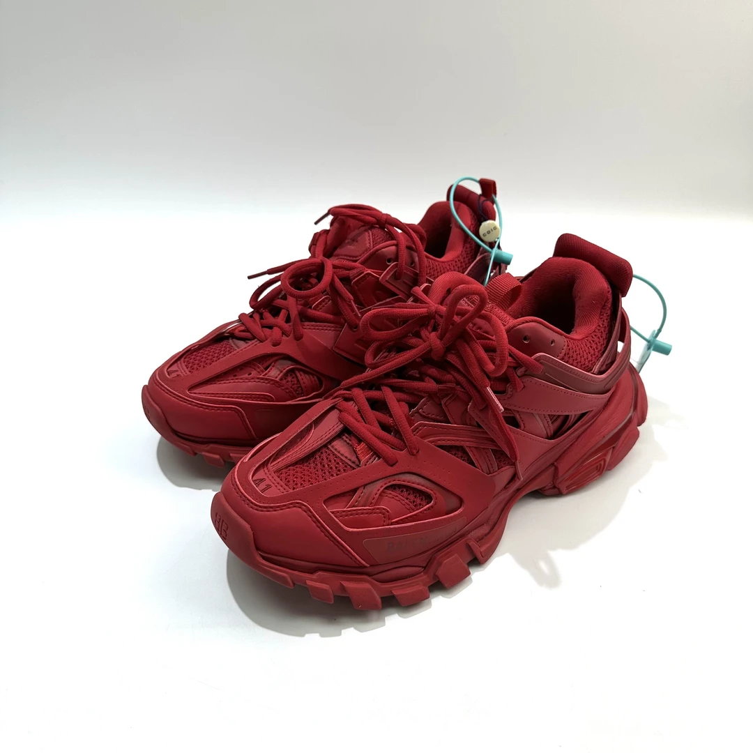 95新 Balenciaga/巴黎世家 41码 红色 Track1.0 老爹鞋 bl0186