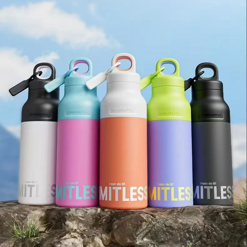 wakawaka无螺纹速开保温杯316不锈钢男女运动健身便携跨境水杯子