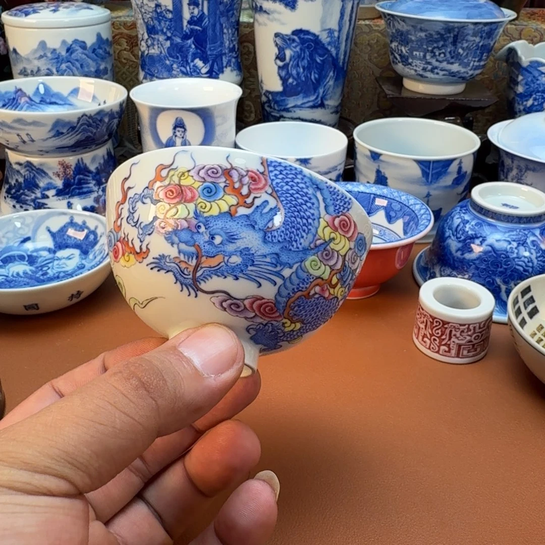 木***砖陶杯子景德镇全手工手绘陶瓷