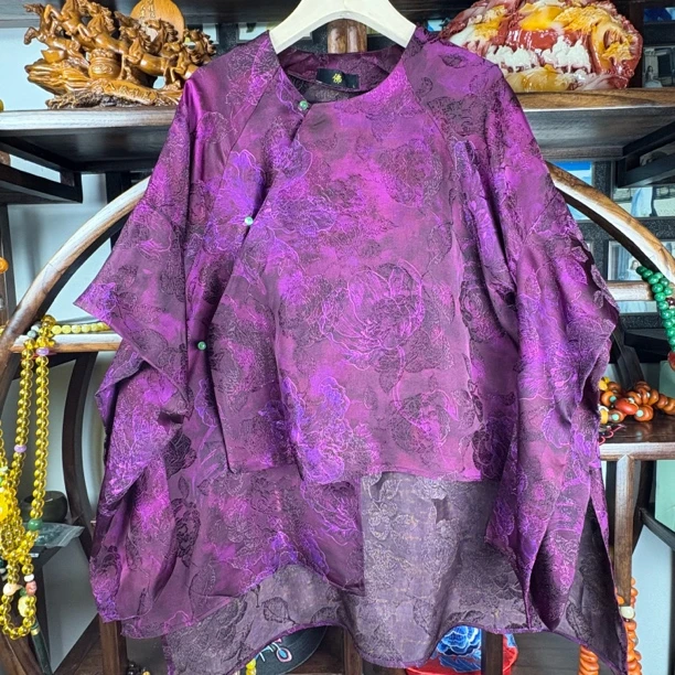 老弗爷新中式香云纱上衣328