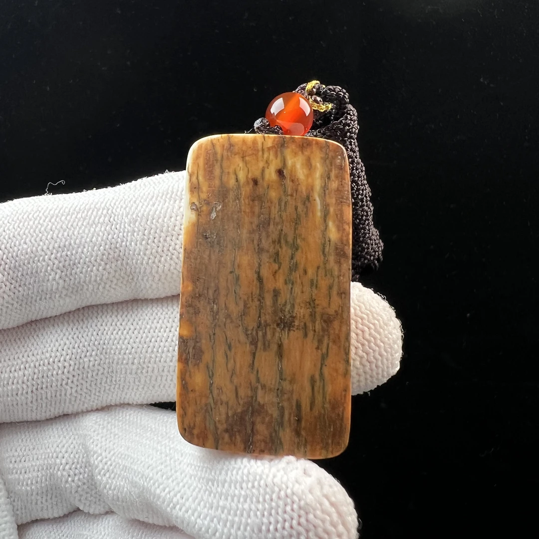 E2474天然猛犸牙 肥皂无事牌 21*38*10mm支持鉴定 假一罚四