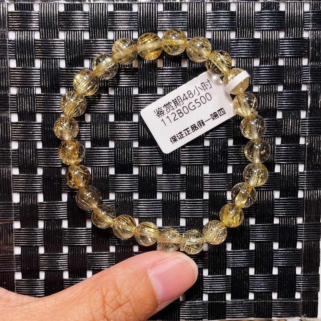 手串水晶未镶嵌烟花钛晶7.2m640