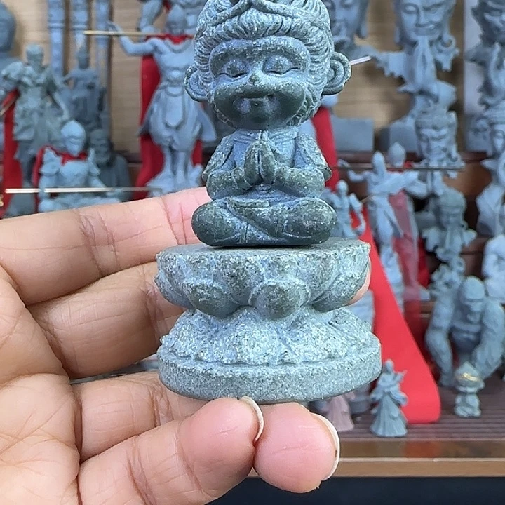 石材小悟空莲花底座