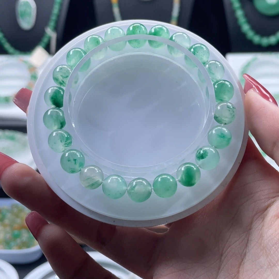 石英质玉（非洲翠）未镶嵌手串