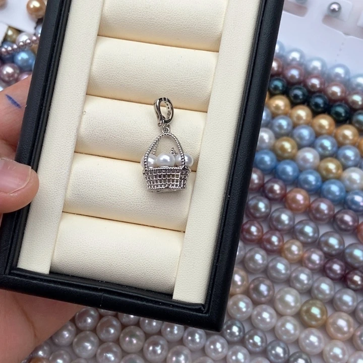 淡水珍珠银S925镶嵌颈饰