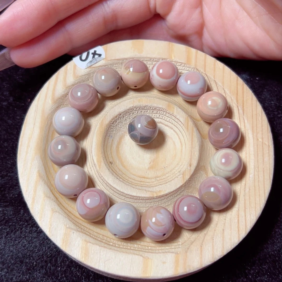 石英质玉手链未镶嵌桃***.3